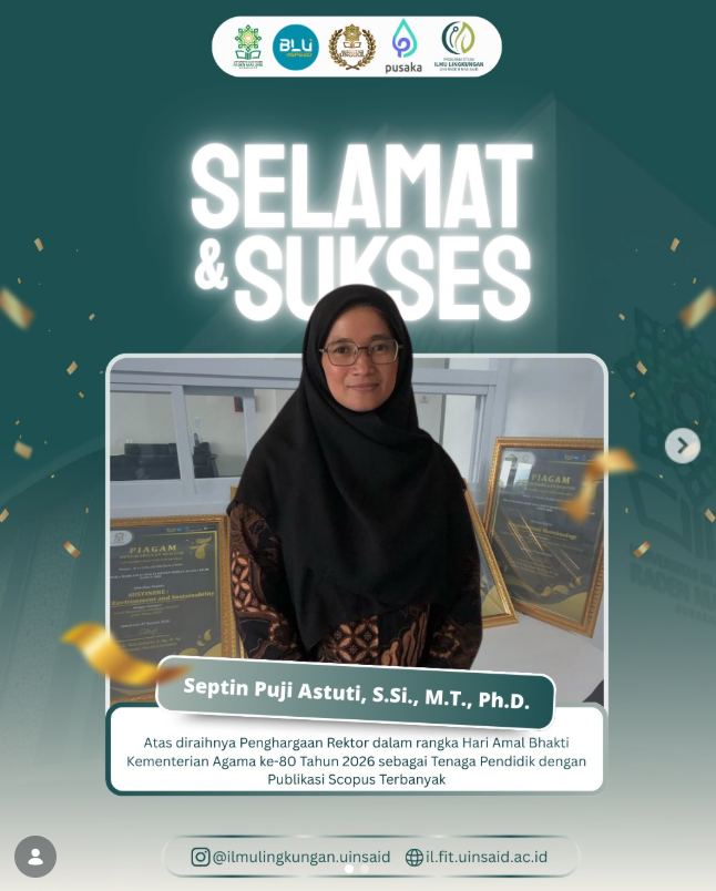 Dosen Ilmu Lingkungan UIN Surakarta Raih Penghargaan Rektor atas Publikasi Scopus Terbanyak