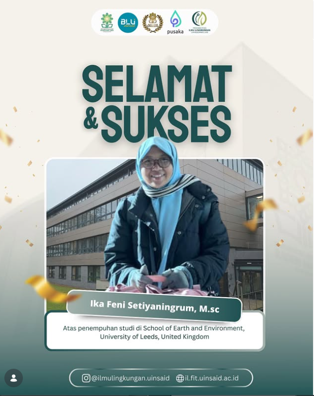 Dosen Ilmu Lingkungan UIN Raden Mas Said Surakarta Lanjutkan Studi di University of Leeds, United Kingdom