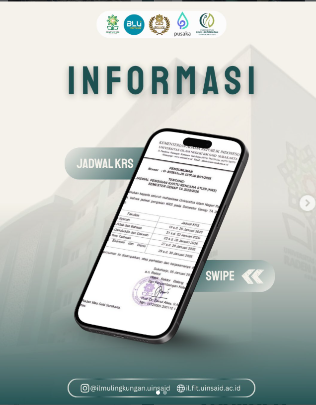 Pengumuman Jadwal Pengisian KRS Semester Genap Tahun Akademik 2025/2026