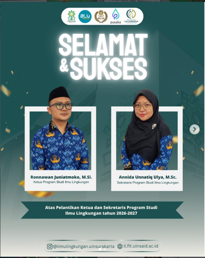 Pelantikan Ketua dan Sekretaris Program Studi Ilmu Lingkungan Periode 2026–2027